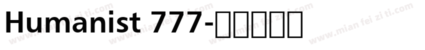 Humanist 777字体转换